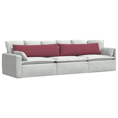Poduszki na sofę 2 pcs Czerwone wino 145 x 40 cm tkanina