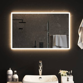 Lustro łazienkowe z LED, 80x50 cm vidaXL