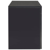 vidaXL Szafka pod TV ze światłem LED, błyszcząca, czarna, 130x35x45cm
