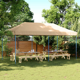 vidaXL Składany namiot imprezowy typu pop-up, beżowy, 580x292x315 cm