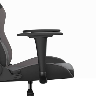 vidaXL Fotel gamingowy, czarno-szary, sztuczna skóra model standard
