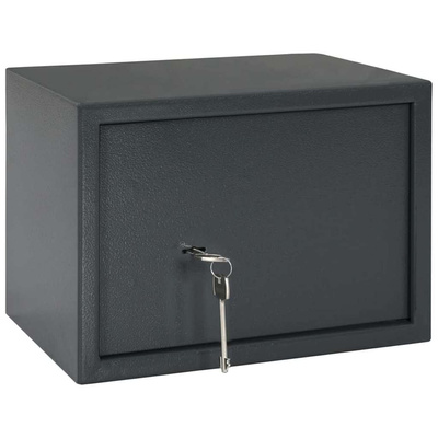 Sejf Z blokadą ciemno szary 35 x 25 x 25 cm Stal