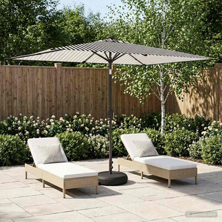 Parasol ogrodowy z oświetleniem LED i podstawą 200 x 300 cm