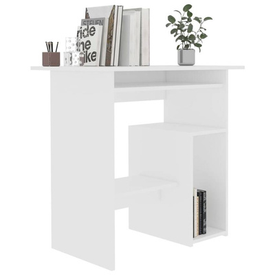vidaXL Biurko, białe, 80x45x74 cm, materiał drewnopochodny