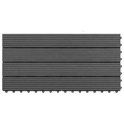 Płytka Tarasowa 6 pcs Czarny 60 x 30 cm