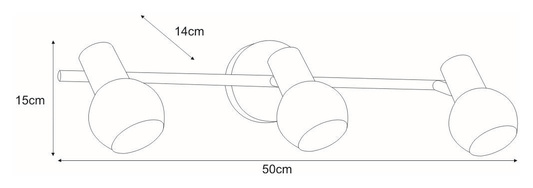 Lampa sufitowa K-C9590B/3 z serii ALPINA KAJA