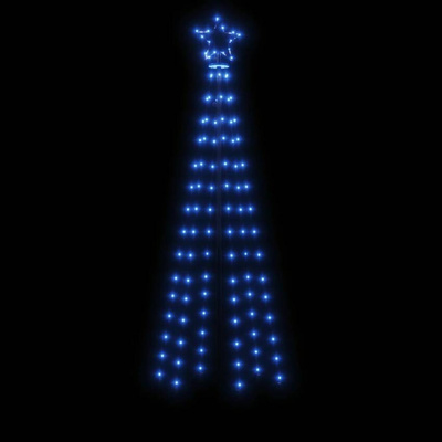 vidaXL Choinka stożkowa, 108 niebieskich diod LED, 70x180 cm