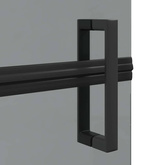 Ściana prysznicowa Walk-In Czarny 110 x 6,5 x 190 cm