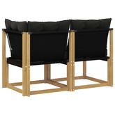 2 szt. Modułowa sofa na zewnątrz Biały
