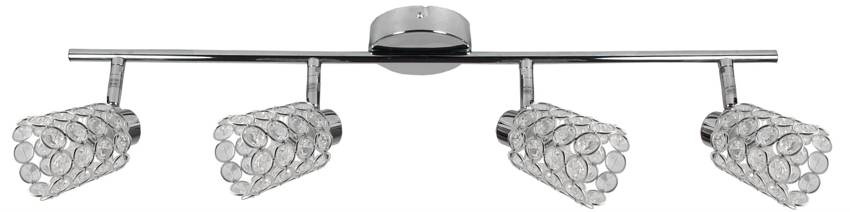 Lampa sufitowa York listwa regulowana 4-punktowa do korytarza metalowa