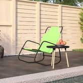 vidaXL Leżak, bujany, zielony, stal i tworzywo textilene