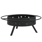 vidaXL Palenisko z pogrzebaczem, 70 cm, XXL, stal