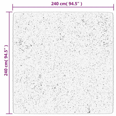 vidaXL Dywan z długim włosiem PAMPLONA, antracytowy, 240x240 cm