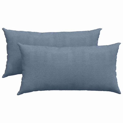 Poduszki na sofę 2 pcs Niebieski 80 x 40 cm Tkanina sztruksowa