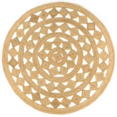 vidaXL Dywan ręcznie wypleciony z juty, 210 cm