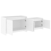 vidaXL Szafka pod TV, biała, 146,5x35x50 cm, materiał drewnopochodny