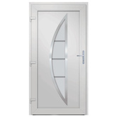 vidaXL Drzwi zewnętrzne, białe, 98x190 cm, PVC