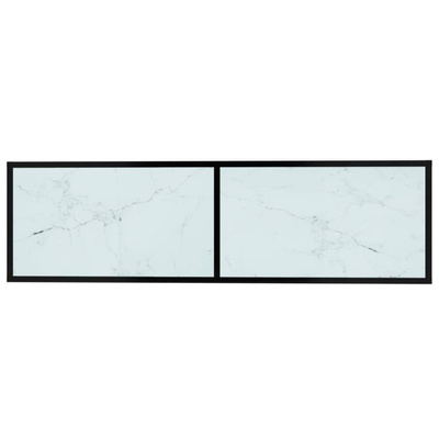 vidaXL Szafka pod TV, biały marmur, 140x40x40,5 cm, szkło hartowane