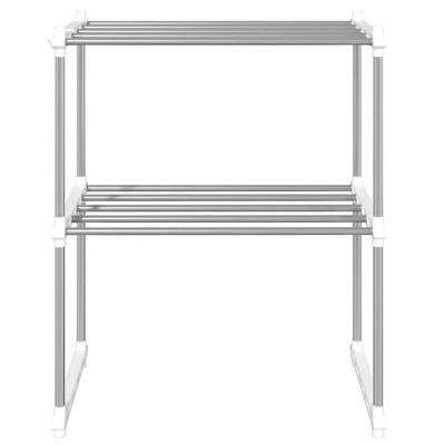 Półka na mikrofalówkę, biała, 51x27x63 cm, aluminium
