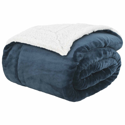 Koc Granatowy 130 x 150 cm Polar