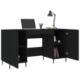vidaXL Biurko, czarne, 140x50x75 cm, materiał drewnopochodny model standard