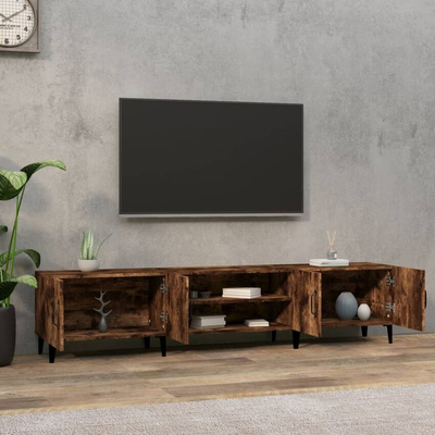 Szafka pod TV, przydymiony dąb, 180x31,5x40 cm vidaXL