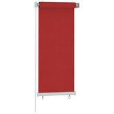 vidaXL Roleta zewnętrzna, 60x140 cm, czerwona, HDPE