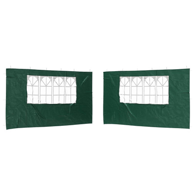 Ściana boczna namiotu na imprezy 2 pcs 400 x 195 cm zielony