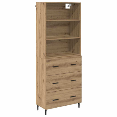 Highboard 2 szt. Dąb rzemieślniczy 69,5 x 32,5 x 180 cm