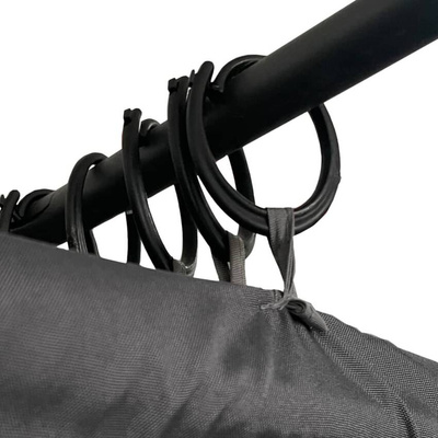 vidaXL 2-osobowy leżak z zasłonami i zadaszeniem, antracytowy