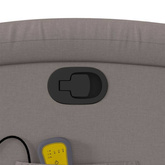 vidaXL Podnoszony fotel masujący, rozkładany, kolor taupe, tkanina