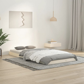 vidaXL Rama łóżka, biała, 90 x 200 cm, lite drewno sosnowe