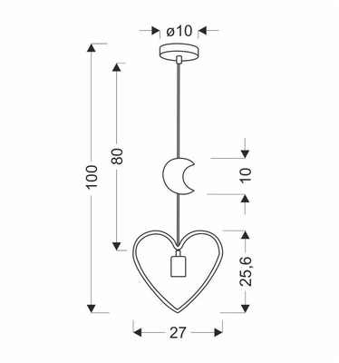 Single Hm Lampa Wisząca 1X20W E27 Iq Kids Różowy+Biały