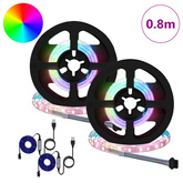 Taśma LED 2 pcs Czarny i przezroczysty 400 mm Miedź i plastik