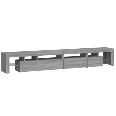vidaXL Szafka pod TV z oświetleniem LED szary dąb sonoma 260x36,5x40cm