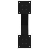 Nogi do stołu jadalnego w kształcie litery X 2 szt. Czarne 60x(72-73) cm Stal
