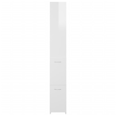 Szafka łazienkowa, wysoki połysk, biała, 25x26,5x170 cm