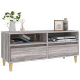 vidaXL Szafka pod TV, szary dąb sonoma, 100x34,5x44,5 cm