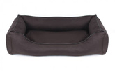 Legowisko dla psa Sofa Valencia Standard w kolorze brązowym z czarnym wykończeniem Rozmiar: L - 100 x 75 cm