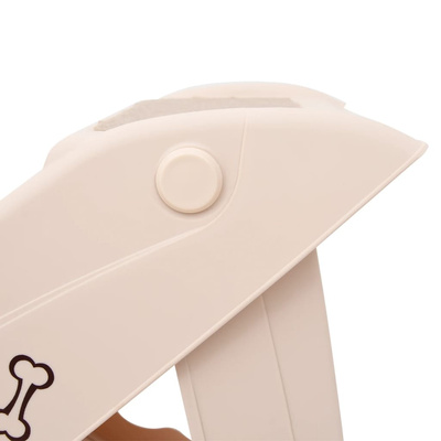 Składane schodki dla psa, kremowe, 62 x 40 x 49,5 cm