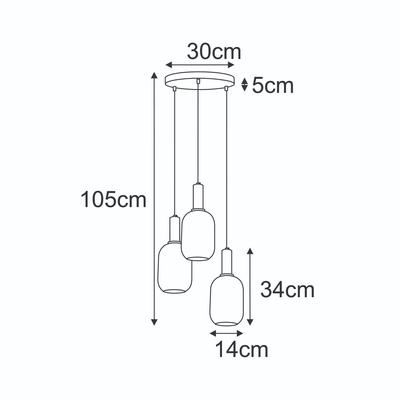 Lampa wisząca K-5882 z serii FIORE