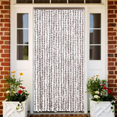 Zasłona przeciwko owadom, taupe i biel, 90x200 cm, szenil