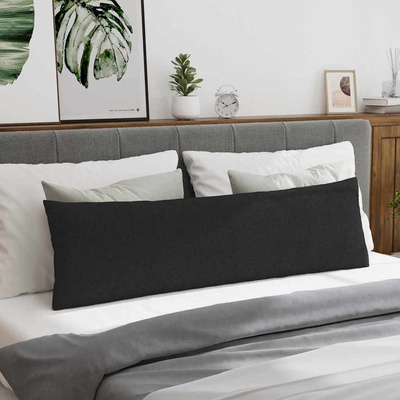 Poduszki na sofę 2 pcs Czarny 145 x 40 cm tkanina