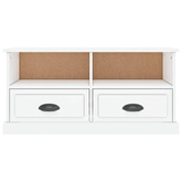 vidaXL Szafka pod TV, biała na wysoki połysk, 93x35,5x45 cm