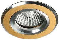 Nowoczesna oprawa wpuszczana MR16 SA-04 SNG/AL złota stała aluminium + oprawka GU10