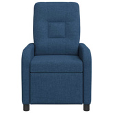 Fotel recliner niebieski tkanina
