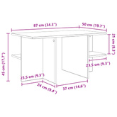 Stolik kawowy Stare drewno 87 x 50 x 45 cm Drewno inżynieryjne