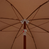 Parasol ogrodowy na stalowym słupku, 240 cm, taupe