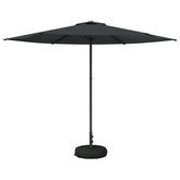 Parasol ogrodowy z podstawą 300 x 300 cm Poliester Prostokątny