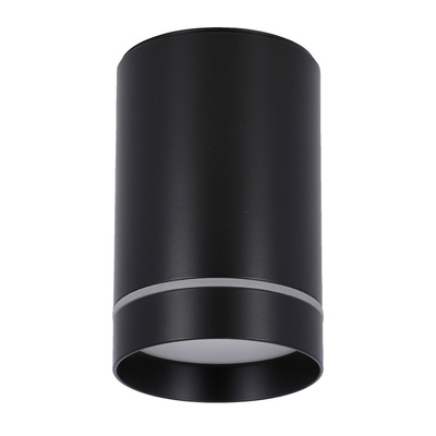 Lampa sufitowa tuba natynkowa czarna GU10 metalowa